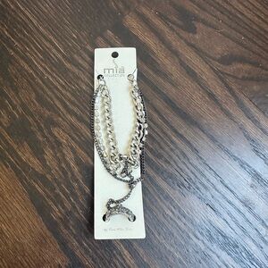 Mia Collection by Kim Min Sun Silver-toned Chain Ring Bracelet